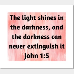 Bible Verse John 1:5 Posters and Art